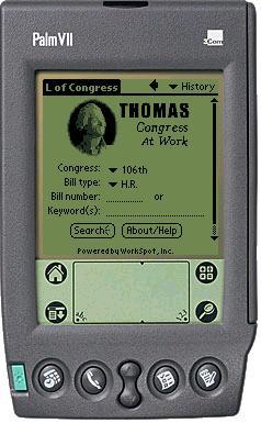 See what THOMAS looks like on the Palm VII