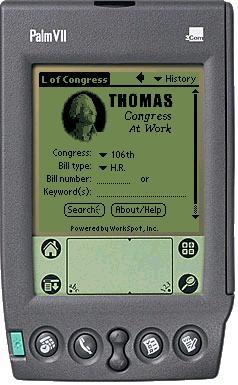 See what THOMAS looks like on the Palm VII